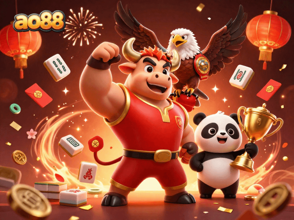 Celebrate big wins at ao88 with vibrant 3D characters immersed in a dynamic gambling atmosphere.