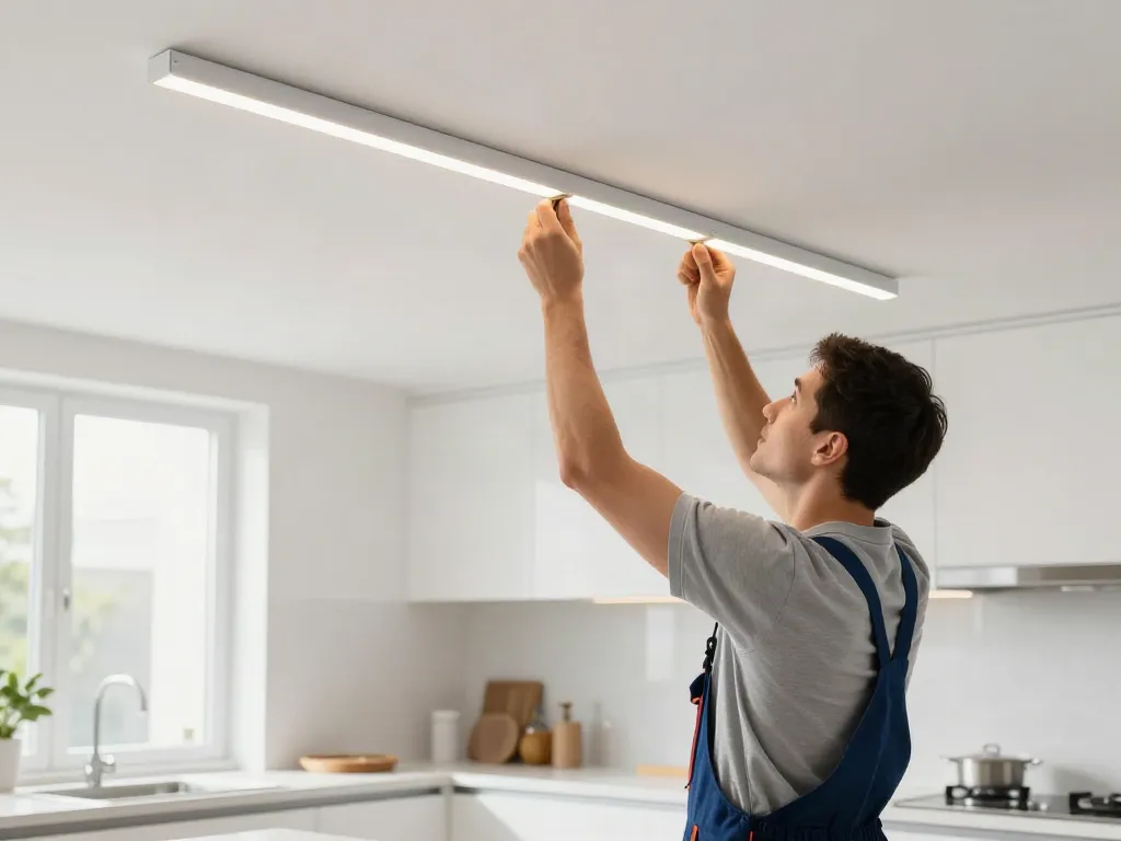 Montaj profesional de sina magnetica pentru iluminat interior de către un furnizor de servicii de încredere din comunitate.