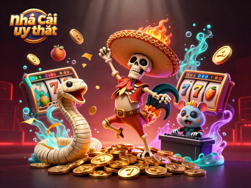 Experience excitement with Nhà cái uy tín featuring vibrant 3D characters and dynamic gambling elements.