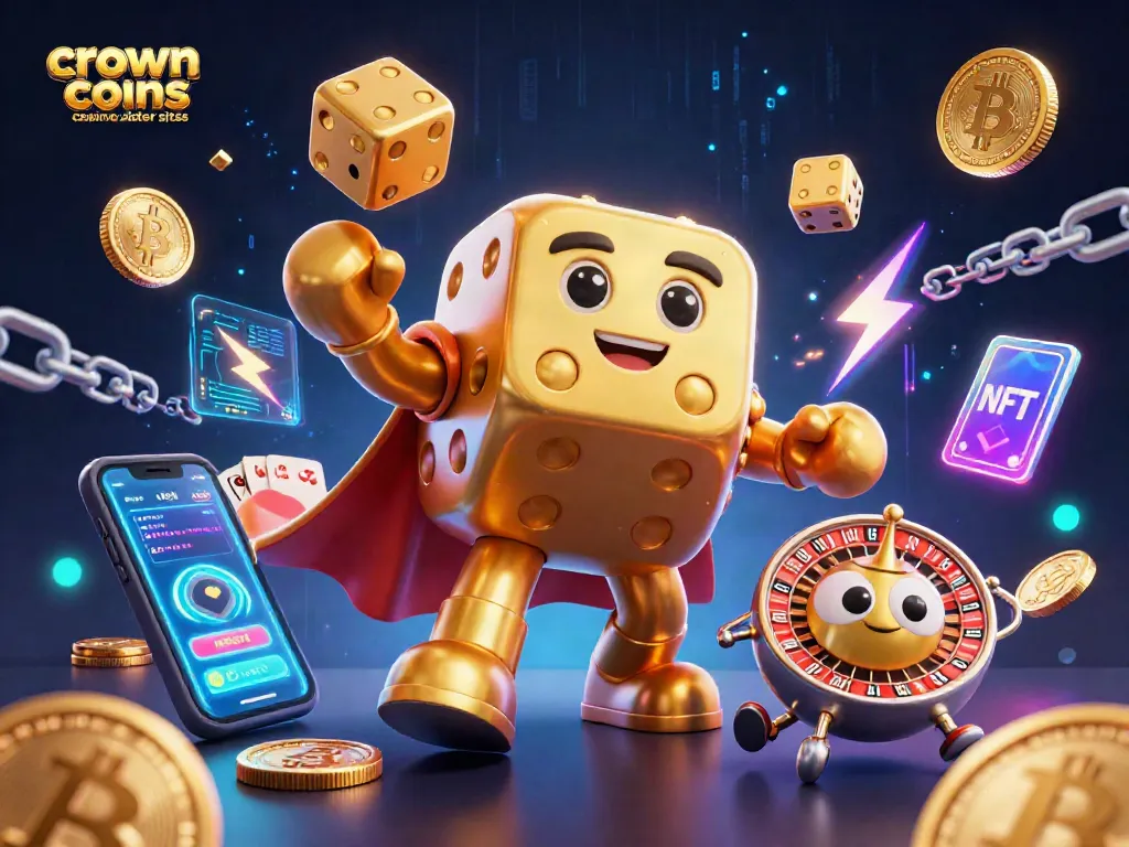 Experience the thrill of crown coins casino sister sites with a lively 3D casino scene featuring unique characters.