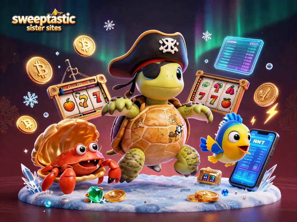 Engage with sweeptastic sister sites using fun slot games and vibrant marine characters.