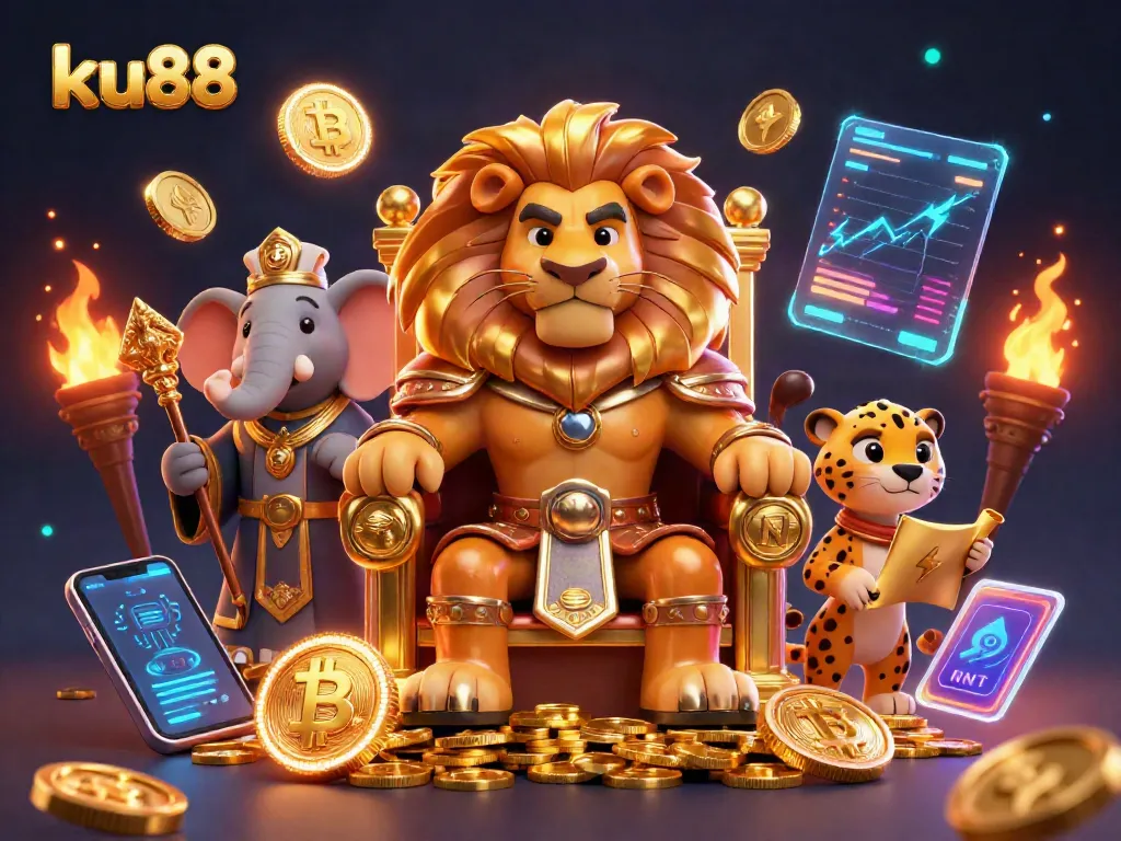 Bet and win at ku88 with a captivating lion king and dynamic casino elements.