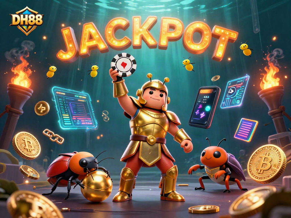 Experience the thrill of winning at DH88 with a vibrant 3D scene of a beetle champion.