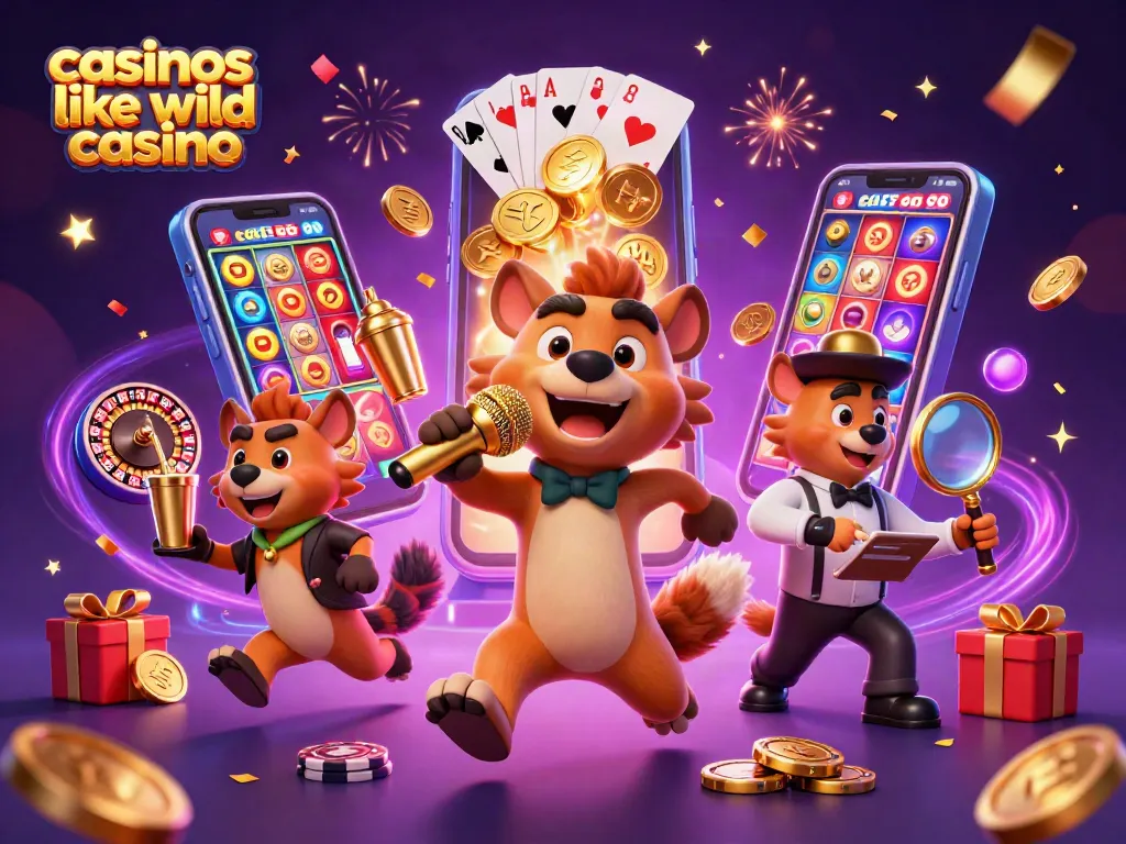 Experience fun with casinos like wild casino as hyenas run a lively comedy club, gambling games, and vibrant energy.