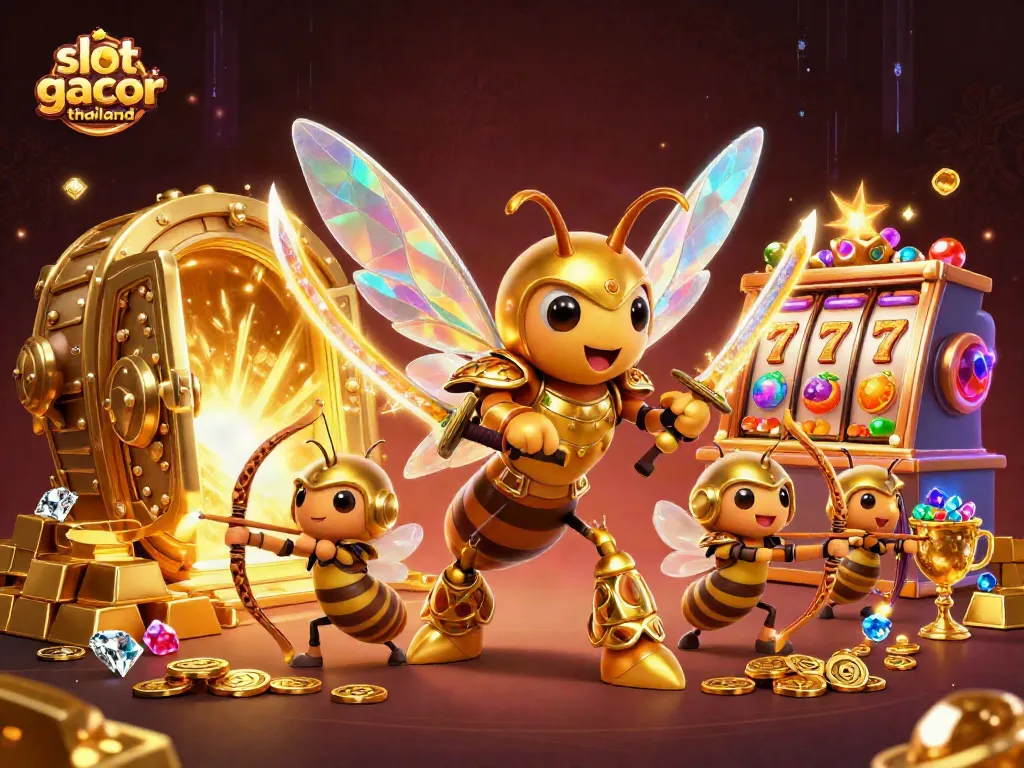 Experience winning moments with slot gacor thailand featuring a vibrant 3D casino illustration.