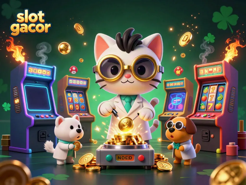 Spin the thrilling slot gacor reels in a vibrant 3D casino setting filled with excitement and golden surprises!