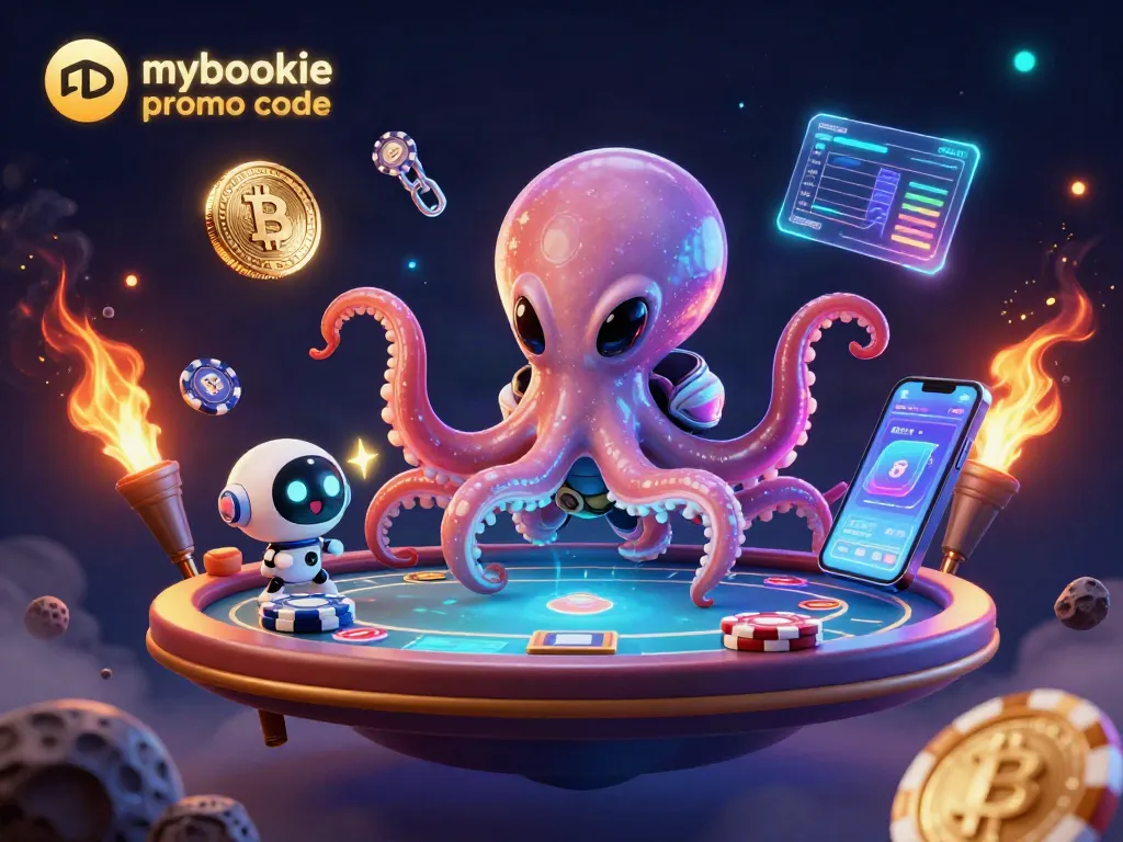 Play with the mybookie promo code to unlock exciting offers at a holographic poker table.