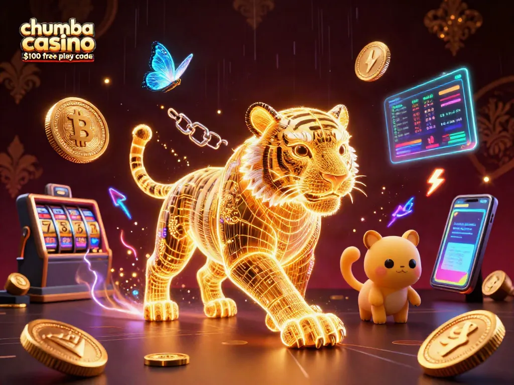 Spin thrilling games with the Chumba Casino $100 free play code, featuring a vibrant casino scene.