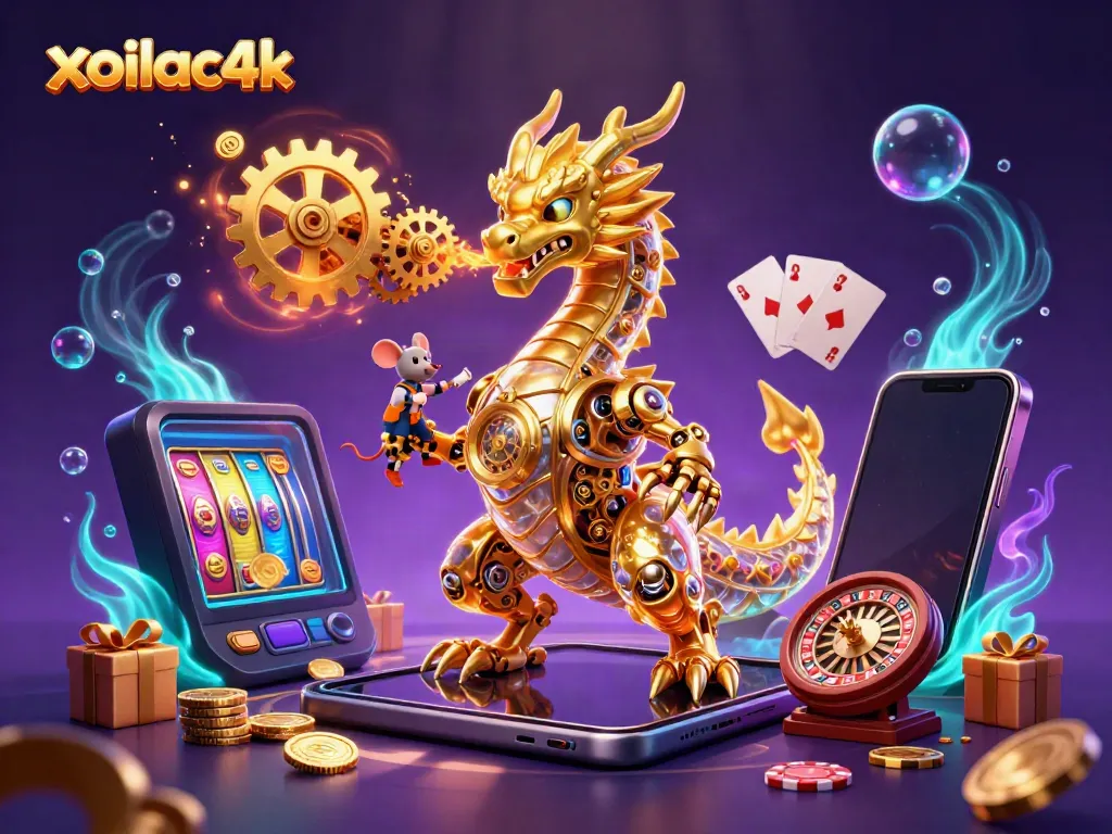 Immerse in the excitement of xoilac4k as a golden dragon and engineer animate the world of online slots.